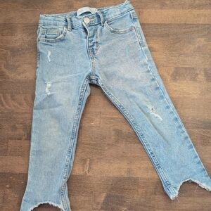 Zara Distressed raw edge jeans